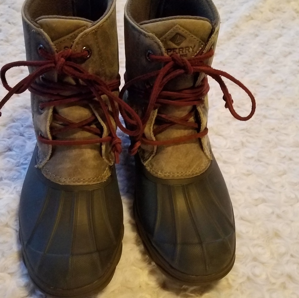 Sperry saltwater wedge booties